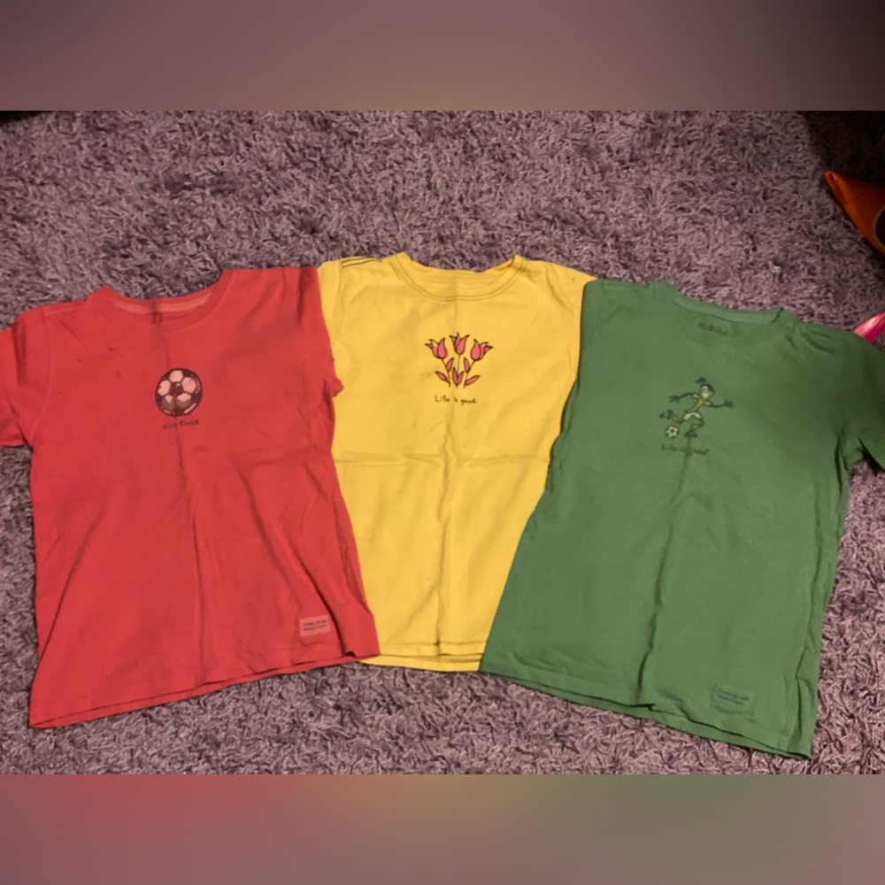 3 Life is Good Tshirts 👚 Good Karma Good Kids M